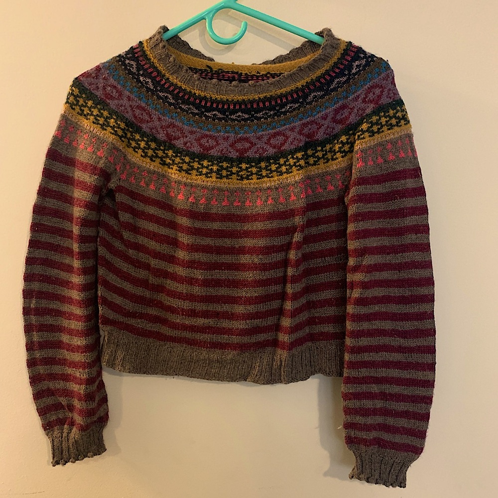 Beautiful Hand-Knitted Fair Isle Sweater